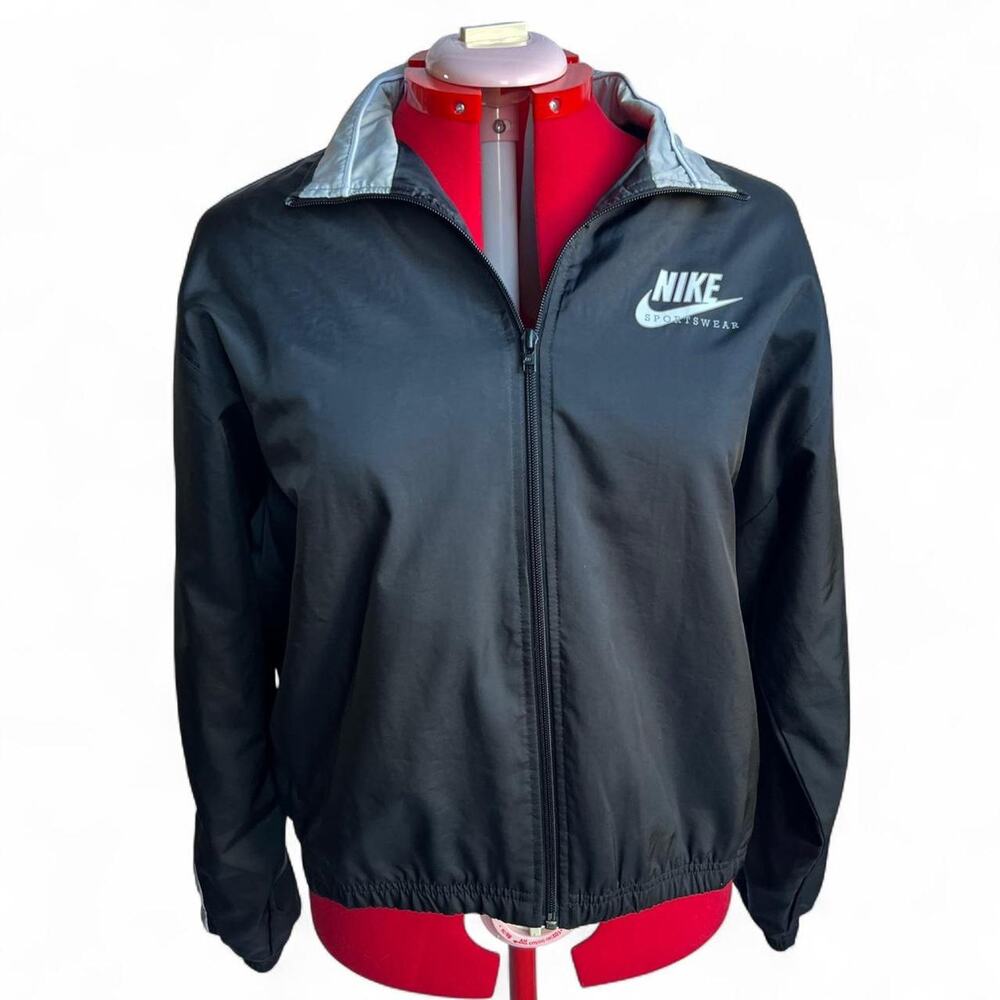 Nike Black &‎ Grey Zip Up Windbreaker Size Large